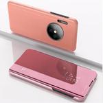 For Huawei Y9a 2020/Enjoy 20 Plus Plated Mirror Horizontal Flip Leather Case with Holder(Rose Gold)