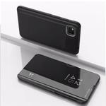 For OPPO Realme C11 Plated Mirror Horizontal Flip Leather Case with Holder(Black)