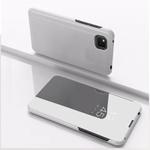 For OPPO Realme C11 Plated Mirror Horizontal Flip Leather Case with Holder(Silver)
