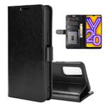 For vivo Y20 R64 Texture Single Horizontal Flip Protective Case with Holder & Card Slots & Wallet& Photo Frame(Black)