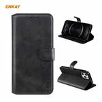 For iPhone 12 / 12 Pro ENKAY Hat-Prince ENK-PUC022 Horizontal Flip Leather Case with Holder & Card Slots & Wallet(Black)