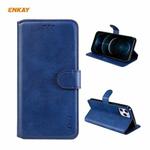 For iPhone 12 Pro Max ENKAY Hat-Prince ENK-PUC023 Horizontal Flip Leather Case with Holder & Card Slots & Wallet(Dark Blue)