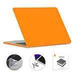For MacBook Air 13.6 2022/2024 A2681 M2 / A3113 M3 EU Version ENKAY 3 in 1 Matte Laptop Case with TPU Keyboard Film / Anti-dust Plugs (Orange)