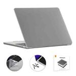 For MacBook Air 13.6 2022/2024 A2681 M2 / A3113 M3 EU Version ENKAY 3 in 1 Matte Laptop Case with TPU Keyboard Film / Anti-dust Plugs (Grey)
