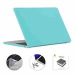 For MacBook Air 13.6 2022/2024 A2681 M2 / A3113 M3 EU Version ENKAY 3 in 1 Matte Laptop Case with TPU Keyboard Film / Anti-dust Plugs (Turquoise)