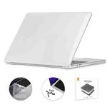 For MacBook Air 13.6 2022/2024 A2681 M2 / A3113 M3 EU Version ENKAY 3 in 1 Crystal Laptop Case with TPU Keyboard Film / Anti-dust Plugs(Transparent)