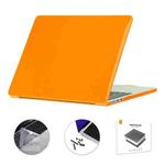 For MacBook Air 13.6 2022/2024 A2681 M2 / A3113 M3 EU Version ENKAY 3 in 1 Crystal Laptop Case with TPU Keyboard Film / Anti-dust Plugs (Orange)