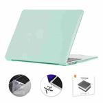 For MacBook Air 13.6 2022/2024 A2681 M2 / A3113 M3 EU Version ENKAY 3 in 1 Crystal Laptop Case with TPU Keyboard Film / Anti-dust Plugs (Green)