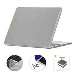For MacBook Air 13.6 2022/2024 A2681 M2 / A3113 M3 EU Version ENKAY 3 in 1 Crystal Laptop Case with TPU Keyboard Film / Anti-dust Plugs (Grey)