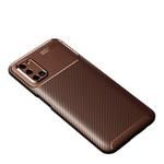 For  OPPO Realme X7 Pro Carbon Fiber Texture Shockproof TPU Case(Brown)