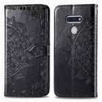 For LG Style3 L-41A Mandala Flower Embossed Horizontal Flip Leather Case with Bracket / Card Slot / Wallet / Lanyard(Black)