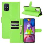 For Samsung Galaxy M51 (Side Fingerprint) Litchi Texture Horizontal Flip Protective Case with Holder & Card Slots & Wallet(Green)