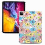For iPad Pro 12.9 inch (2021) / (2020) Colored Drawing Four-Corners Shockproof TPU Tablet Case(Color Elephant)