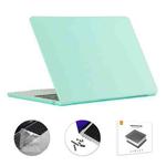 For MacBook Air 13.6 2022/2024 A2681 M2 / A3113 M3 US Version ENKAY 3 in 1 Matte Laptop Case with TPU Keyboard Film / Anti-dust Plugs (Green)