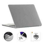 For MacBook Air 13.6 2022/2024 A2681 M2 / A3113 M3 US Version ENKAY 3 in 1 Matte Laptop Case with TPU Keyboard Film / Anti-dust Plugs (Grey)