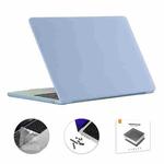For MacBook Air 13.6 2022/2024 A2681 M2 / A3113 M3 US Version ENKAY 3 in 1 Matte Laptop Case with TPU Keyboard Film / Anti-dust Plugs (Sierra Blue)