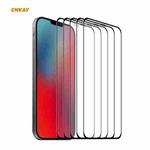 For iPhone 12 Pro Max 5pcs ENKAY Hat-Prince 0.26mm 9H 6D Curved Full Coverage Tempered Glass Protector