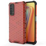 For OPPO Realme 7  Shockproof Honeycomb PC + TPU Case(Red)