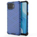 For OPPO A93 4G Shockproof Honeycomb PC + TPU Case(Blue)