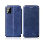 For Samsung Galaxy Note20 Ultra Integrated Voltage Retro Texture Magnetic TPU+PU Leather Case with Card Slot & Holder(Blue)