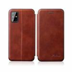 For Samsung Galaxy S20 FE Integrated Voltage Retro Texture Magnetic TPU+PU Leather Case with Card Slot & Holder(Brown)