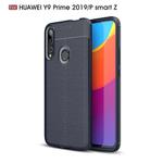 Litchi Texture TPU Shockproof Case for Huawei Y9 Prime 2019 / P smart Z(Navy Blue)
