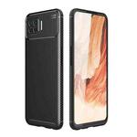 For OPPO F17 Carbon Fiber Texture Shockproof TPU Case(Black)