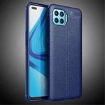 For OPPO F17 Pro Litchi Texture TPU Shockproof Case(Navy Blue)