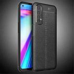 For OPPO Realme 7 Litchi Texture TPU Shockproof Case(Black)