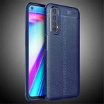 For OPPO Realme 7 Litchi Texture TPU Shockproof Case(Navy Blue)