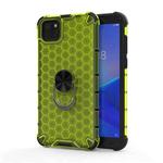 For Huawei Y5p 2020 Shockproof Honeycomb PC + TPU Ring Holder Protection Case(Green)