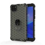 For Huawei Y5p 2020 Shockproof Honeycomb PC + TPU Ring Holder Protection Case(Grey)