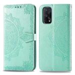 For OPPO Realme X7 Embossed Mandala Pattern TPU + PU Horizontal Flip Leather Case with Holder & Three Card Slots & Wallet(Green)