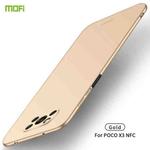 For Xiaomi POCO X3/X3 NFC MOFI Frosted PC Ultra-thin Hard Case(Gold)