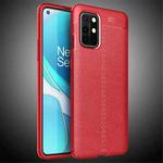 For OnePlus 8T Litchi Texture TPU Shockproof Case(Red)