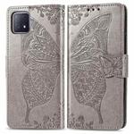 For Oppo A72 5G Butterfly Love Flower Embossed Horizontal Flip Leather Case with Bracket / Card Slot / Wallet / Lanyard(Gray)