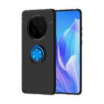 For Huawei Mate 40 Metal Ring Holder 360 Degree Rotating TPU Case(Black+Blue)