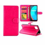 For OPPO Realme C11 Crazy Horse Texture Leather Horizontal Flip Protective Case with Holder & Card Slots & Wallet & Photo Frame(Magenta)