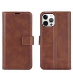 For iPhone 12 Pro Max Retro Calf Pattern Buckle Horizontal Flip Leather Case with Holder & Card Slot & Wallet(Dark Brown)