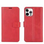 For iPhone 12 Pro Max Retro Calf Pattern Buckle Horizontal Flip Leather Case with Holder & Card Slot & Wallet(Red)