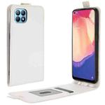 For OPPO RENO 4 SE R64 Texture Single Vertical Flip Leather Protective Case with Card Slots & Photo Frame(White)