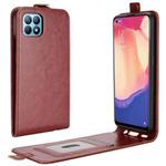 For OPPO RENO 4 SE R64 Texture Single Vertical Flip Leather Protective Case with Card Slots & Photo Frame(Brown)