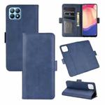 For OPPO Reno4 SE Dual-side Magnetic Buckle Horizontal Flip Leather Case with Holder & Card Slots & Wallet(Dark Blue)