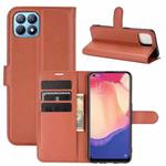 For OPPO Reno4 SE Litchi Texture Horizontal Flip Protective Case with Holder & Card Slots & Wallet(Brown)