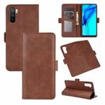For Huawei Mate 40 lite/Maimang 9 Dual-side Magnetic Buckle Horizontal Flip Leather Case with Holder & Card Slots & Wallet(Brown)