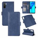 For Huawei Mate 40 lite/Maimang 9 Dual-side Magnetic Buckle Horizontal Flip Leather Case with Holder & Card Slots & Wallet(Dark Blue)