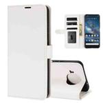 For Nokia 8.3 R64 Texture Single Horizontal Flip Protective Case with Holder & Card Slots & Wallet& Photo Frame(White)
