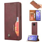 For Xiaomi Mi 10T Lite Knead Skin Texture Horizontal Flip Leather Case with Photo Frame & Holder & Card Slots & Wallet(Wine Red)