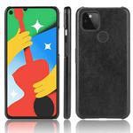 For Google Pixel 5 Shockproof Litchi Texture PC + PU Case(Black)