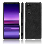 For Sony Xperia 5 II Shockproof Litchi Texture PC + PU Case(Black)